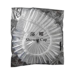 100 unids/bolsa al por mayor impermeable personalizado Pe plástico transparente cubierta de pelo gorros de <span class=keywords><strong>ducha</strong></span> desechables - Product Image 6