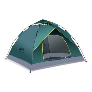 Tente Pop-Up Une Chambre Quatre Saisons Légère à Ouverture Rapide pour 3-4 Personnes avec Porte Moustiquaire Camping - Product Image 1