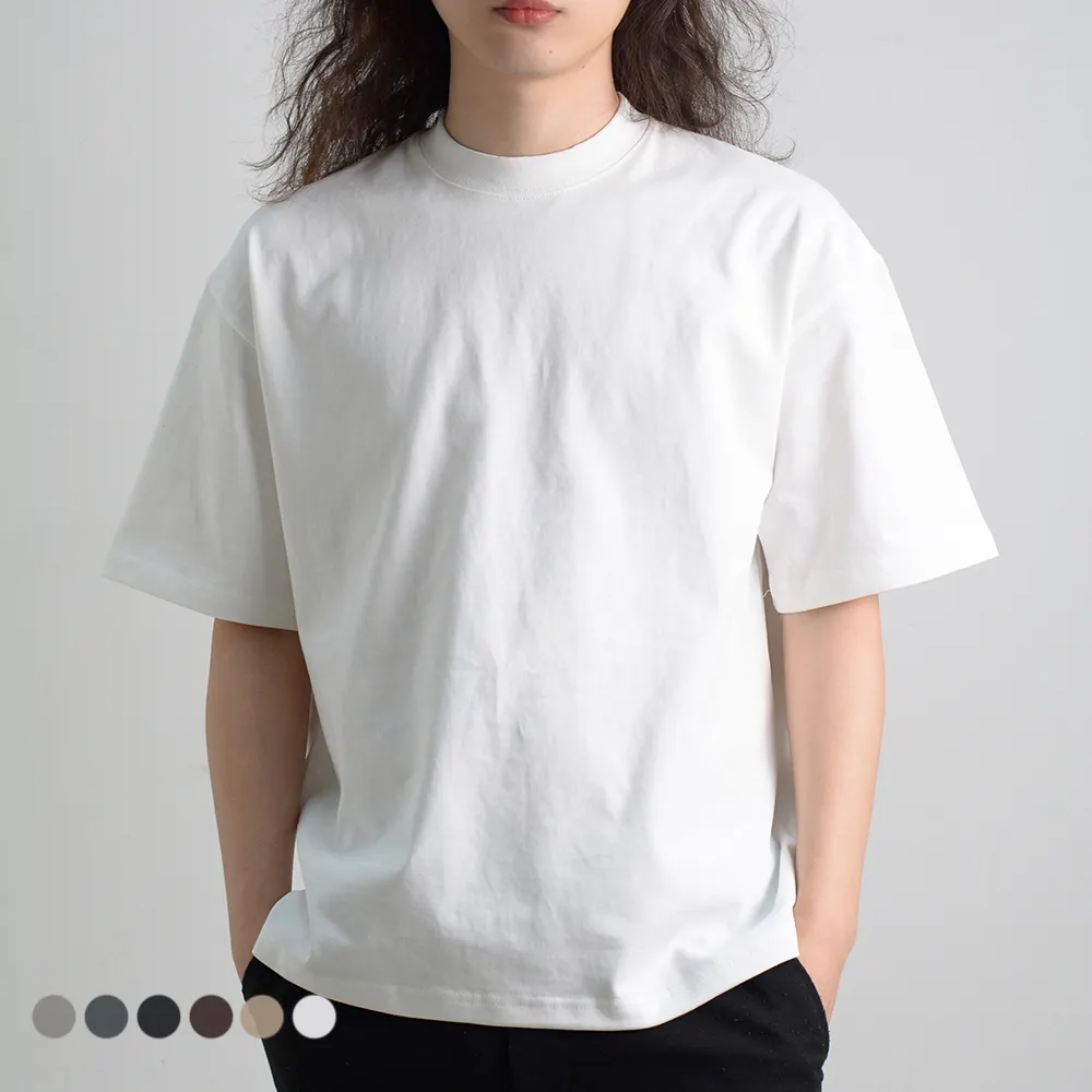 Xinglan高品質メンズラグジュアリーカスタムヘビー綿100% オーバーサイズTシャツブランクモックネックヘビーウェイト特大ボックスTシャツ