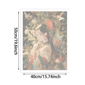 Pintura de <span class=keywords><strong>Color</strong></span> DIY sin Marco, Hecho a Mano, Anime de Ocio, Decoración de Dormitorio, Pintura Colgante, 40x50, 1 Unidad - Product Image 3