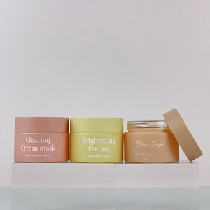 Cosmetic Skincare Printed <b>Empty</b> OEM Face Eye Cream Container Glass <b>Jar</b> 30g 50g 100g Yellow Blue pink Face Cream Glass <b>Jar</b> - Product Image 6