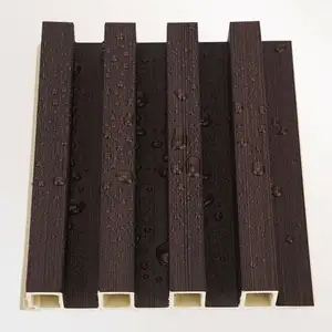 Wholesale Indoor Fluted Wpc Fascia Dark Panelling Pvc Shed Panels Wholesale Indoor Fluted