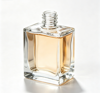Bouteilles carrées en verre pour parfum et diffuseur de roseaux, flacons carrés transparents vides pour fragrance, logo personnalisé OEM ODM