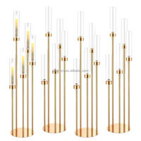 Chandeliers en acrylique à 5 bras pour mariage, décoration de table et de maison