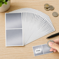 Cartes à gratter personnalisées, autocollants à gratter, étiquettes à gratter carrées et rectangulaires, dorées et argentées, autocollants à gratter auto-adhésifs