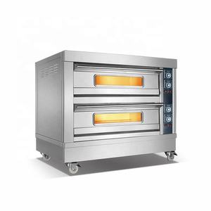Comercial de Acero Inoxidable Horno doble cubierta eléctrico horno de Pizza - Product Image 1
