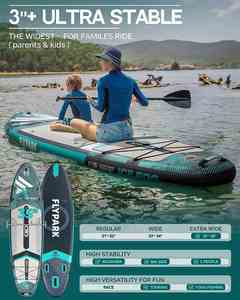 Flypark Tabla <span class=keywords><strong>de</strong></span> <span class=keywords><strong>Paddle</strong></span> Inflable Estable para Pesca y Familia, 10'8/11'x35'', Extra Ancha, Tabla <span class=keywords><strong>de</strong></span> SUP Inflable, la Más Vendida - Product Image 3