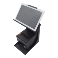 Support de point de vente pour iPad 14 pouces en aluminium stabilisé noir avec fonction SDK, support de bureau rotatif à 171 degrés