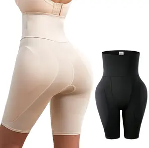 Shapewear shorts Factory manufacturer spandex high waist butt lifter sponge slimming tummy control butt pads shaper for women