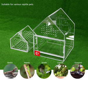 2025 tinh thể rõ ràng Acrylic bò sát bao vây-360 ° toàn cảnh Cube môi trường sống W/ Escape-proof từ trượt nắp - Product Image 3