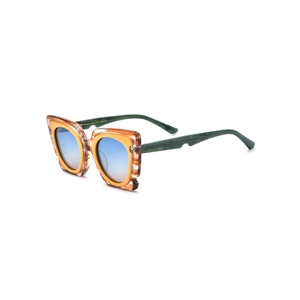 Lunettes de soleil œil de chat à monture intégrale, verres dégradés orange, pour femmes, décontractées, adultes, protection UV 100% - Product Image 5