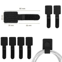 Attache-câbles auto-adhésifs d'angle pour la maison, organisateur de câbles de données, bande de fixation de bureau, crochet et anneau