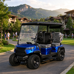 Voiturette de golf au lithium personnalisée multicolore 4 places, idéale pour le transport dans les villas privées - Product Image 1