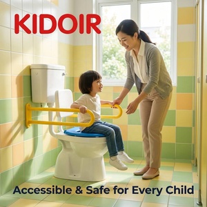 <span class=keywords><strong>Toilette</strong></span> deux pièces accessible Kidoir avec barre d'appui de sécurité en acier inoxydable pour enfants, écoles, maternelles, personnes âgées, handicapés - Fabricant OEM - Product Image 1