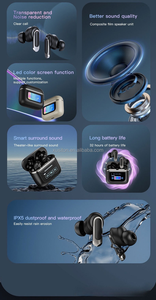 2025 New Arrival Tiếng Ồn Hủy Bỏ Tai Nghe ANC ENC Màn Hình Cảm Ứng Thông Minh TWS 5.3 BT Cuộc Gọi Âm Nhạc Điều Khiển Trong Tai V8 Không Dây Earbuds - Product Image 6