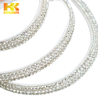 Bande de strass pour la décoration de chaussures, ruban de cristal à 4 rangs, fournisseur en gros, usine OEM personnalisée