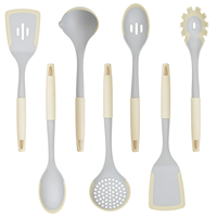 Ensemble de 7 ustensiles de cuisine en nylon et silicone, spatule, cuillère, accessoires de cuisine, outils de cuisson