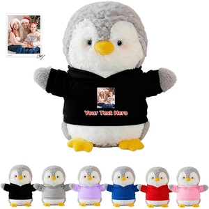 <span class=keywords><strong>Peluche</strong></span> Personalizzato a Forma di Pinguino <span class=keywords><strong>con</strong></span> <span class=keywords><strong>Nome</strong></span> e Foto, Giocattolo Imbottito Personalizzabile OEM ODM, Produttore all'Ingrosso - Product Image 1