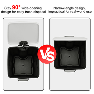 ถังขยะสี่เหลี่ยมขนาดเล็ก 6 ลิตร 8 ลิตร ทำจากสแตนเลส พร้อมถังด้านใน ฝาปิดแบบนุ่มนวล และฝาเปิดได้ตลอดเวลา สำหรับห้องครัว - Product Image 4