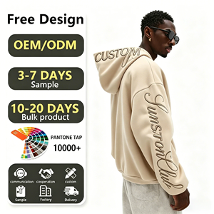 Sudaderas Extra Grandes Premium con Bordado 3D de Fuente Artística Personalizada del Fabricante, Sudaderas para Hombre y Mujer - Product Image 1