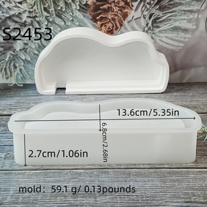 Moule en silicone pour résine fait main, style DIY, ornements décoratifs et outils pour gâteaux, pour la fabrication de résine, moule en plâtre - Product Image 3