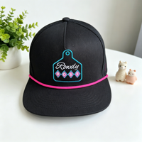 Casquette Trucker 5 Panneaux en Maille Structurée avec Logo Personnalisé, Fermeture Snapback, pour l'Extérieur, Marque Privée, Broderie Personnalisée, Vente en Gros
