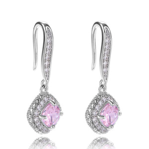 Orecchini quadrati scintillanti per donna, gioielli eleganti e alla moda - Product Image 6