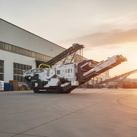 Concasseur à mâchoires mobile sur chenilles pour béton, 350-750 T/H, prix usine pour l'exploitation minière