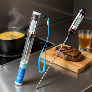 Digital Food <b>Thermometer</b> 24cm Probe With Display For <b>Cooking</b> Meat And Beverages - Product Image 3