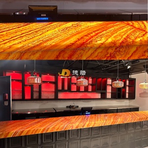 Backlit Onyx BAT <span class=keywords><strong>Top</strong></span> mờ đá Countertop nóng bán đá nhân tạo tiếp nhận bàn với Faux Alabaster tấm cho khách sạn - Product Image 4