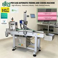 Machine de marquage laser pour coques de stylos, alimentation automatique, laser UV pour une production de marquage entièrement automatique à grande vitesse et sans intervention humaine de produits finis