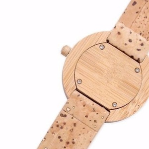 Customized Design OEM Manufacturer Wooden Cork Fabric Watch for Man and Lady Gift Wood Watch - Product Image 5