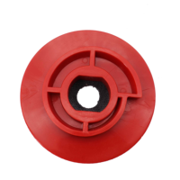 Disque abrasif en plastique rouge JDK OEM de 4 pouces (100 mm) avec fixation à vis pour polissage de pierre sur meuleuse d'angle