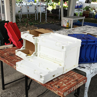 Caisse en plastique pliable de conteneur de chiffre d'affaires de fruits empilable caisses durables de légumes de fruits logistique en plastique épaissie