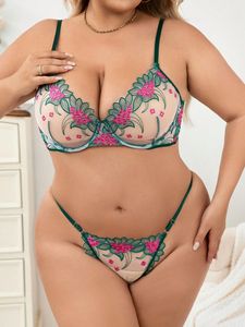Nuevo xxl-xxl-xxl Negro Tallas grandes Ropa interior larga de encaje para mujeres gordas Sexy Body Mujeres Tallas grandes Conjunto de lencería de encaje - Product Image 4