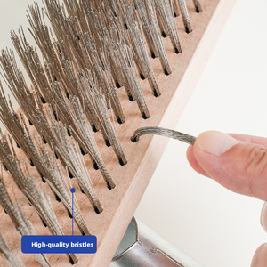 <span class=keywords><strong>Brosse</strong></span> à récurer <span class=keywords><strong>en</strong></span> fil métallique multi-tailles (20 cm, 30 cm, 50 cm) avec long manche <span class=keywords><strong>pour</strong></span> le nettoyage extérieur du jardin et de la cour - Product Image 4