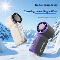 Nouveau mini ventilateur portable à main, longue durée de vie de la batterie, 200 vitesses, turbo, vent puissant, batterie intégrée, ventilateur portable, cadeau, ventilateur rafraîchissant