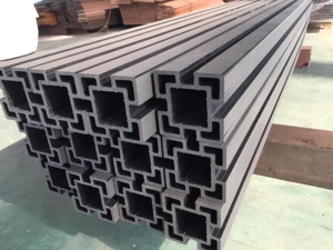 Hiện đại WPC hàng rào tấm gỗ nhựa <span class=keywords><strong>composite</strong></span> bên ngoài bức tường tư nhân với nhôm WPC hàng rào bài cho ứng dụng ngoài trời - Product Image 3