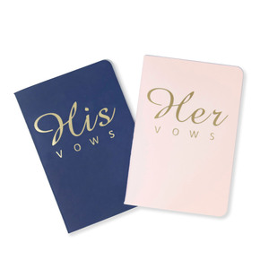 Cuadernos de Votos Matrimoniales Personalizados con Lámina Dorada, Libretas para la Ceremonia de Él y Ella, Diario de Votos para Novios - Product Image 1