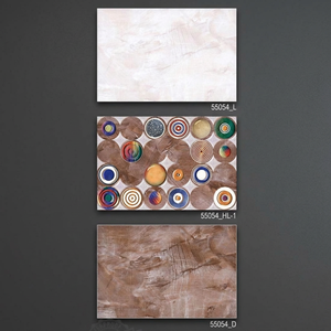 Carreaux de parquet en bois poli miroir brillant 300x450mm Beige Marron Jaune Gris Carreaux de sol en porcelaine effet bois - Product Image 4