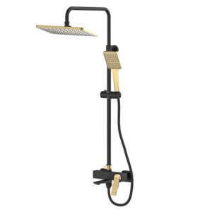 Robinet de baignoire mural classique LEBED LBD-2310 à poignée unique en laiton chromé avec douche, garantie 5 ans - Product Image 3