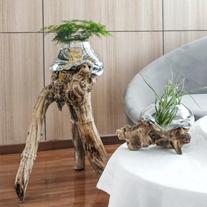 <span class=keywords><strong>Vase</strong></span> en <span class=keywords><strong>bois</strong></span> et verre effet verre fondu <span class=keywords><strong>sur</strong></span> <span class=keywords><strong>bois</strong></span> <span class=keywords><strong>flotté</strong></span> pour une visualisation à distance, style moderne, décoration créative de luxe léger pour la maison - Product Image 1