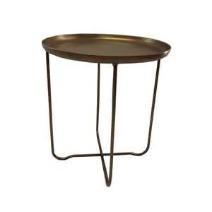 โต๊ะข้างโลหะสไตล์โมเดิร์นพร้อมถาดไม้ชุดโต๊ะกาแฟเหล็กสำหรับเฟอร์นิเจอร์ห้องนั่งเล่นในบ้าน - Product Image 1