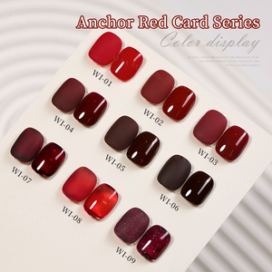 AILANUO 15ml <b>Red</b> Color Nail Polish UV Led Gel Manicure High Quality Long Lasting Durable Base Dark <b>Red</b> Base Coat - Product Image 2