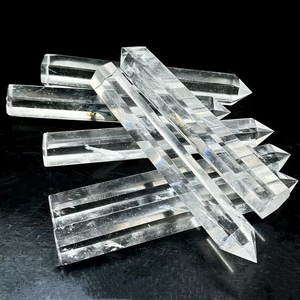 Cristal de Cuarzo Transparente al por Mayor, Punta de Cristal de 6 Lados con Doble Terminación, Torre de Cristal de Vidrio, Piedra Curativa para Chakra Reiki - Product Image 4