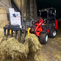Minicargadora W1160 al por mayor con bomba de pistones Rexroth y motor Kubota, cargadora compacta para trabajos de construcción ligera 2.6T