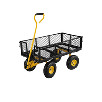 Chariot de jardinage extérieur, chariot de transport pour pelouse, chariot utilitaire, chariot de ferme, en acier vert, 500 kg, 100x80x60 cm