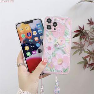 Dễ Thương Hoa Dây Đeo Dây Buộc Điện Thoại Trường Hợp Đối Với Huawei P Thông Minh Z P20 P30 P50 P40 Mate 20X30 <span class=keywords><strong>Lite</strong></span> 40E 40 Pro Cộng Với Mềm Cover Quay Lại - Product Image 4