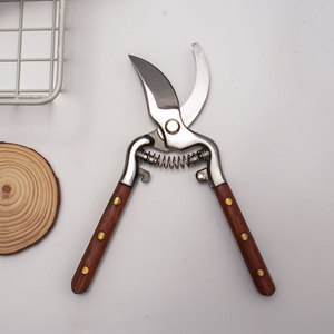 Lu Ban's Work Bypass Pruning Shears Stainless Steel 20-30 Mm Wooden Handle Garden Tool For Tree Flower Trimming - Product Image 1
