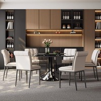 Mobilier moderne de restaurant de luxe Mobilier pour la maison Chaise de salle à manger nordique en cuir technique de haute qualité